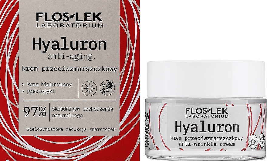 Krem przeciwzmarszczkowy na dzień - Floslek Hyaluron Anti-Wrinkle Cream — Zdjęcie N1