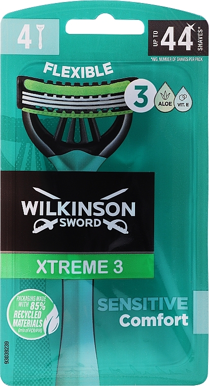 Jednorazowe maszynki do golenia - Wilkinson Sword Xtreme 3 Sensitive — Zdjęcie N1