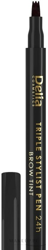 Marker do brwi - Delia Cosmetics Eyebrow Triple Pen — Zdjęcie 1.0 - Black