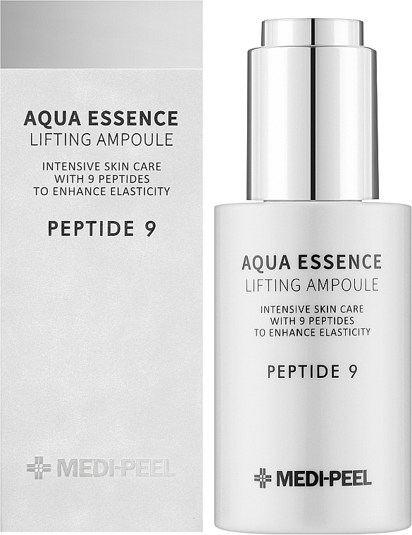 Serum do twarzy z kompleksem peptydowym - MEDIPEEL Peptide 9 Aqua Essence Lifting Ampoule  — Zdjęcie N1