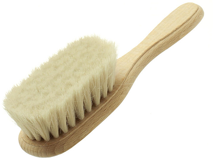 Szczotka dla niemowląt z kozim włosiem - Hydrea London Extra Soft Baby Brush With Soft Goats Hair Bristles — Zdjęcie N1