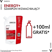 Tonizujący szampon przeciw wypadaniu włosów - Vichy Dercos Energy+ Stimulating Shampoo (uzupełnienie)  — Zdjęcie N2