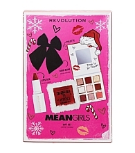 Zestaw - Makeup Revolution Mean Girls Gift Set (eye/palette/7,2g + lipstick/3,2g + hair/bow/1pc) — Zdjęcie N1