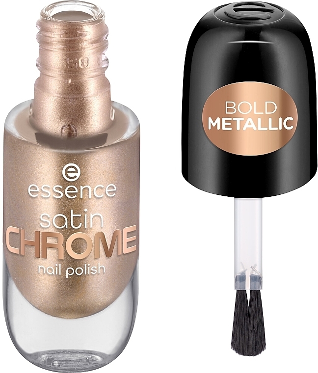 Metaliczny lakier do paznokci - Essence Satin Chrome Nail Polish — Zdjęcie N1