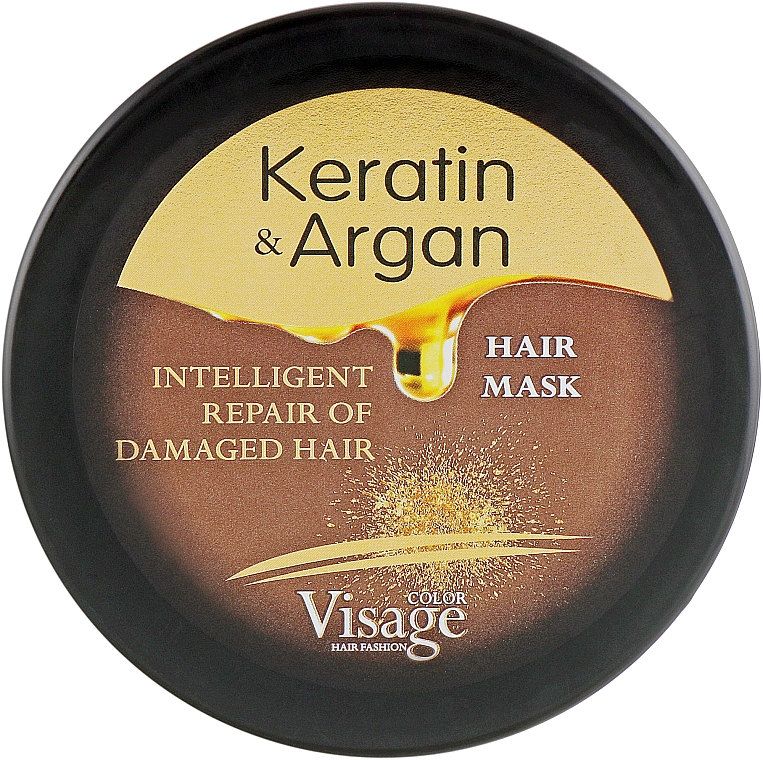 Maska do włosów z keratyną i olejkiem arganowym - Visage Keratin & Argan Mask — Zdjęcie N1