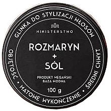 Glina do stylizacji z rozmarynem i solą - Ministerstwo Dobrego Mydla Natural Rosemary + Salt Styling Clay — Zdjęcie N1