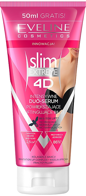 Intensywne serum powiększające i liftingujące biust - Eveline Cosmetics Slim Extreme 4D