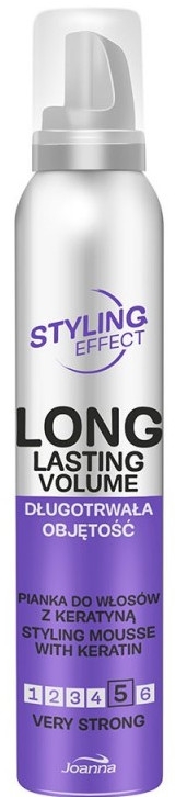 Długotrwała pianka do włosów z keratyną - Joanna Styling Effect — Zdjęcie N1