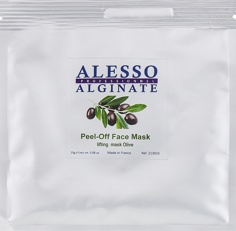 Oliwkowa maska liftingująca do twarzy - Alesso Professionnel Alginate Olive Peel-Off Lifting Mask — Zdjęcie N3