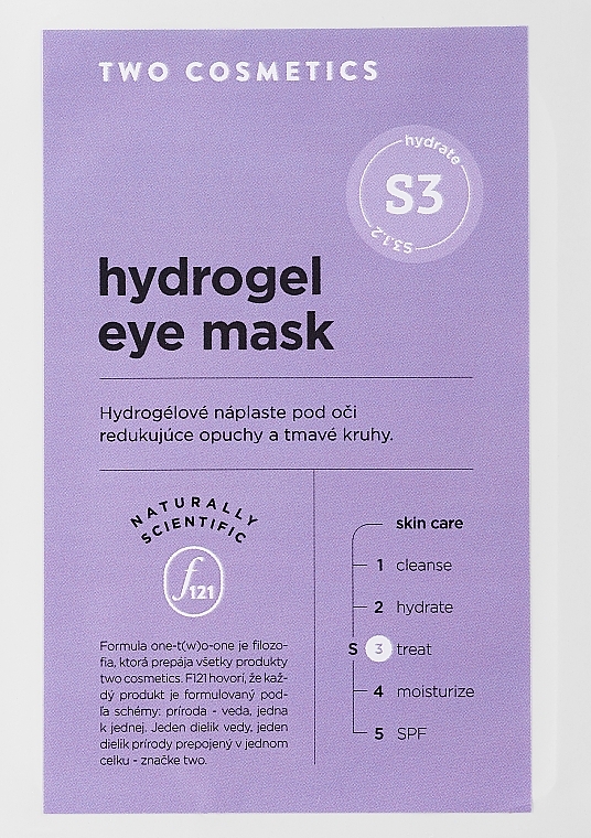 Hydrożelowe plastry na oczy zmniejszające obrzęki i cienie - Two Cosmetics Hydrogel Eye Mask — Zdjęcie N1