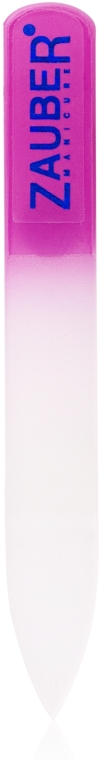 Pilnik do paznokci szklany, długość 90 mm, amarantowy - Zauber — Zdjęcie N1