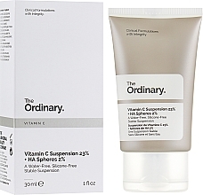 Kup PRZECENA! Serum do twarzy z 23% witaminą C i 2% kwasem hialuronowym - The Ordinary Vitamin C Suspension 23% + HA Spheres 2% *