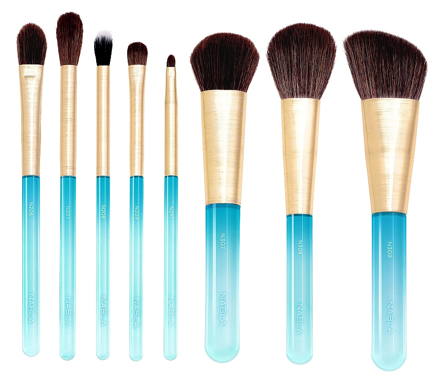 Zestaw pędzli do makijażu, 8 szt. - Nabla Aquamarine Essential Brush Set — Zdjęcie N1