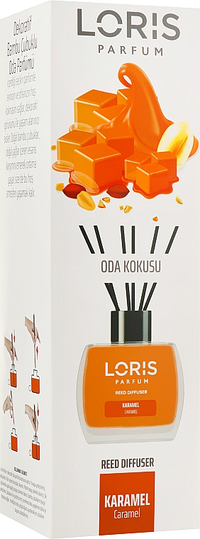 Dyfuzor zapachowy Karmel - Loris Parfum Exclusive Caramel Reed Diffuser — Zdjęcie N1