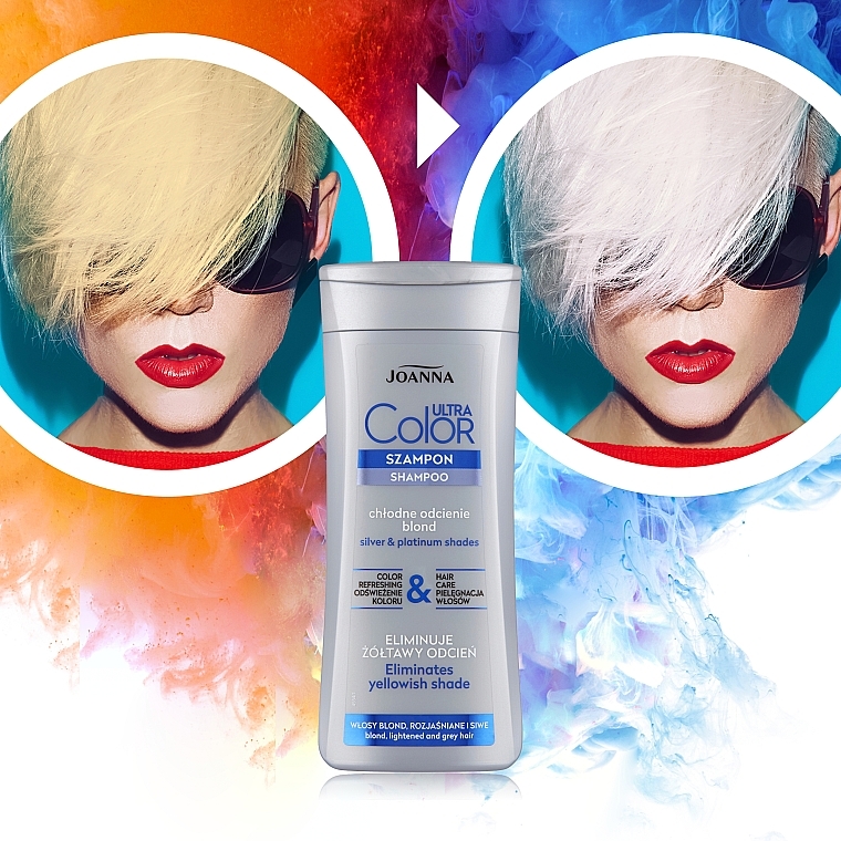 Szampon do włosów blond, rozjaśnianych i siwych - Joanna Ultra Color System — Zdjęcie N4