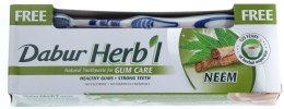 Kup Zestaw "Neem" - Dabur Herb`l (toothbrush + toothpaste 150 g)