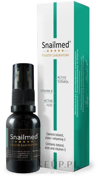 Regenerujące serum do twarzy z aloesem i totarolem - Snailmed Health Laboratory — Zdjęcie 15 ml