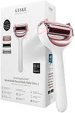 Roller do twarzy i ciała - Geske Microneedle Face And Body Roller 9 In 1 White Rose Gold — Zdjęcie N2