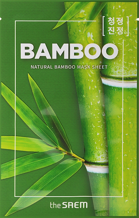 Ujędrniająca maseczka w płachcie do twarzy z ekstraktem z bambusa - The Saem Natural Bamboo Mask Sheet — Zdjęcie N1