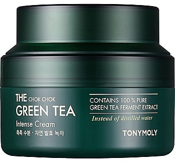 Krem ​​intensywnie nawilżający z ekstraktem z zielonej herbaty - Tony Moly The Chok Chok Green Tea Intense Cream — Zdjęcie N1
