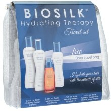 Kup Podróży zestaw nawilżający do włosów - Biosilk Hydrating Therapy Travel Set (shm/69ml + cond/69ml + con/spray/69ml + oil/52ml)