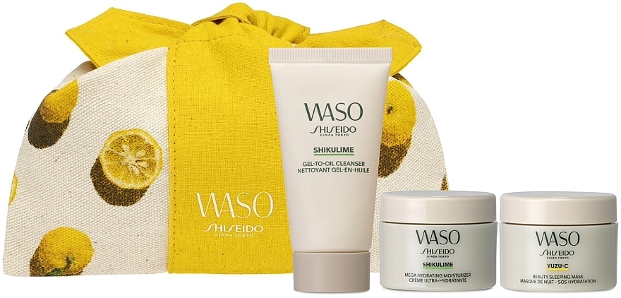 Zestaw - Shiseido Waso Moisture Charge Kit Starter Kit (f/cream/15ml + f/mask/15ml + cleanser/30ml) — Zdjęcie N2