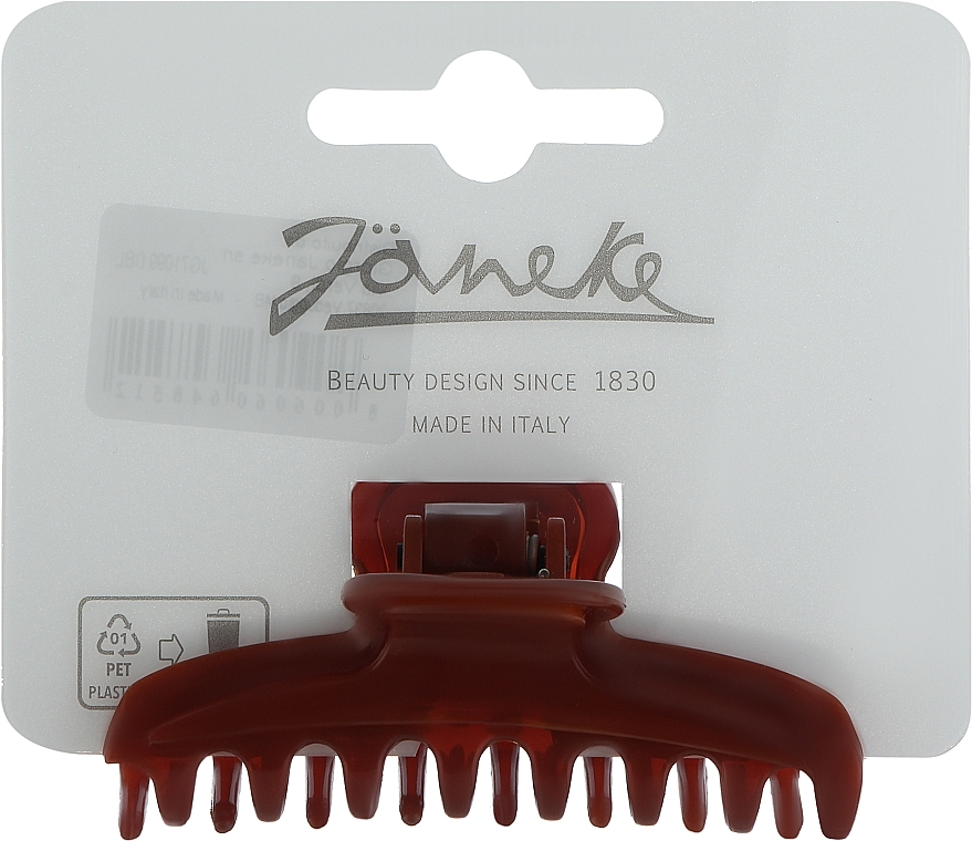 Spinka do włosów krab JG71099 DBL, 7 x 2,6 cm, brązowa - Janeke Hair Clip — Zdjęcie N1