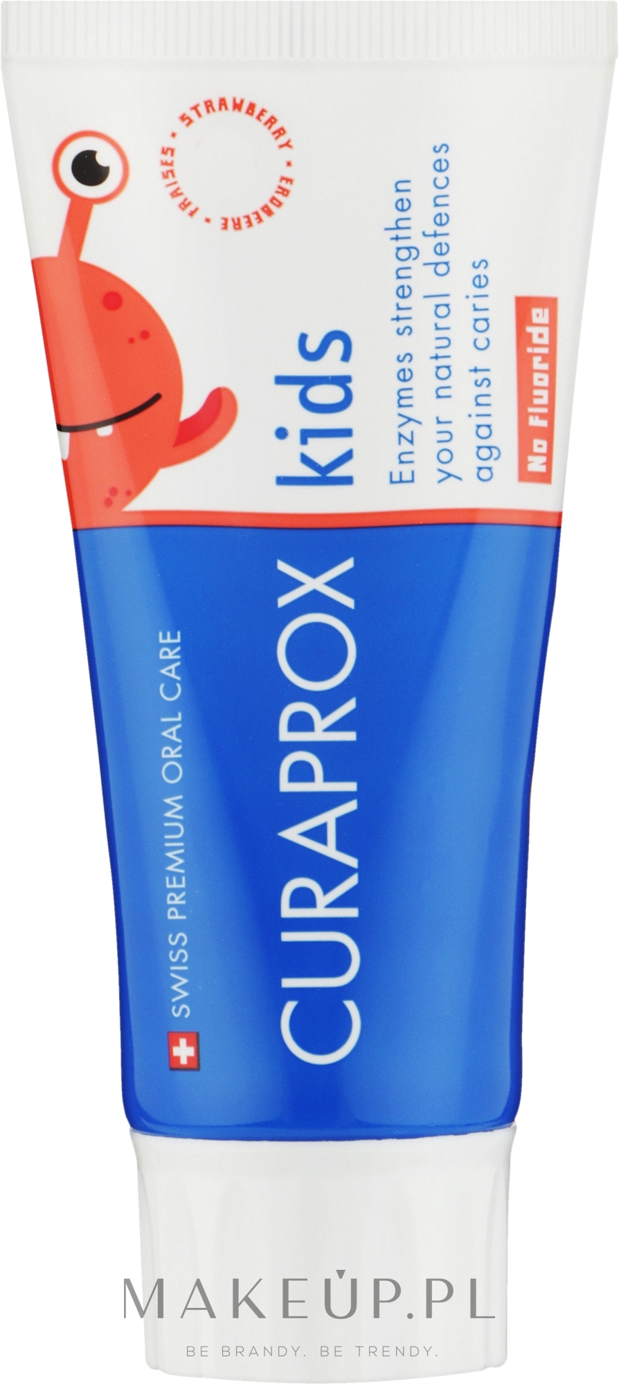 Pasta do zębów dla dzieci o smaku truskawki, bez fluoru - Curaprox For Kids Toothpaste Strawberry — Zdjęcie 60 ml