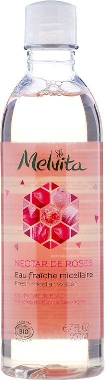 Odświeżająca woda micelarna do twarzy i okolic oczu - Melvita Nectar de Roses Fresh Micellar Water