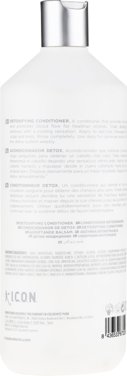 Detoksykująca odżywka do włosów - I.C.O.N. Regimedies Awake Detoxifying Conditioner — Zdjęcie N2