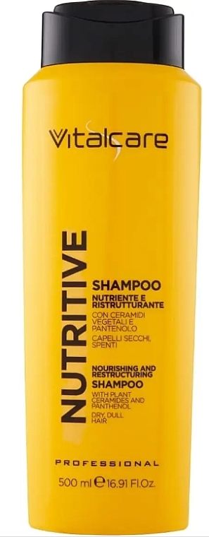 Odżywczy szampon do włosów z ceramidami roślinnymi i pantenolem do włosów suchych - Vitalcare Professional Nutritive Shampoo — Zdjęcie N1