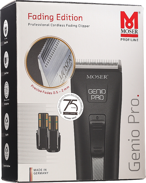 Maszynka do strzyżenia włosów, czarna - Moser Genio Pro Fading Edition — Zdjęcie N2