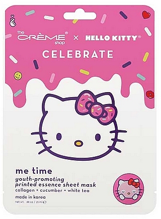 Nawilżająca maska na twarz - The Creme Shop Hello Kitty Facial Mask Celebrate Me Time — Zdjęcie N1