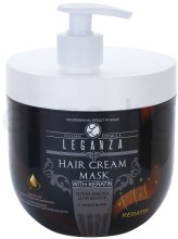 Krem-maska do włosów z keratyną - Leganza Cream Hair Mask With Keratin (z dozownikiem) — Zdjęcie N2