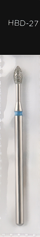 Frez diamentowy 2,5 mm, kropla z wąską szyjką, niebieski - Head The Beauty Tools — Zdjęcie N1