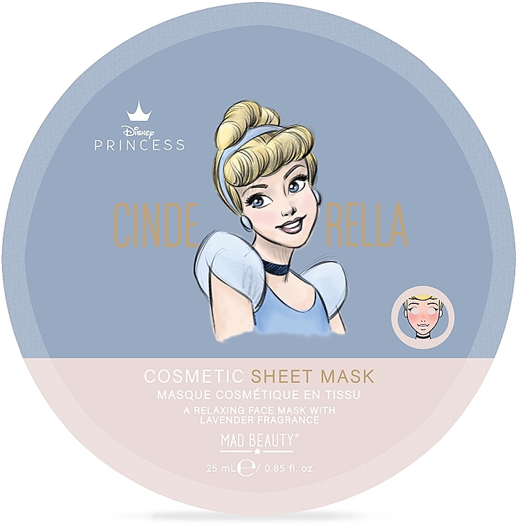Relaksująca maska ​​w płachcie - Mad Beauty Pure Princess Relaxing Sheet Mask Cinderella — Zdjęcie N1
