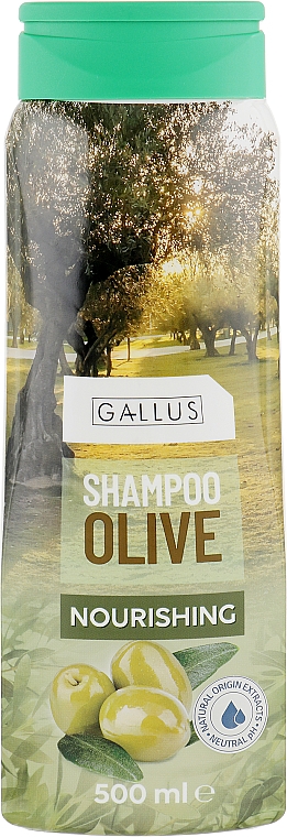 Oliwkowy szampon do włosów - Gallus Olive Shampoo — Zdjęcie N1