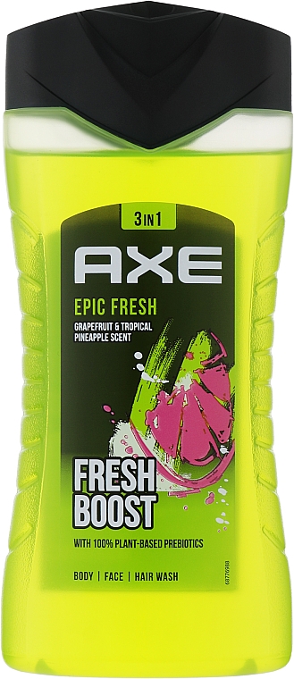 Żel pod prysznic 3 w 1 - Axe Epic Fresh Boost 3 In1 Formula Body, Face And Hair Wash — Zdjęcie N1