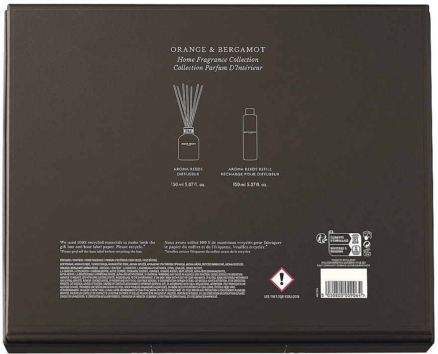 Molton Brown Orange & Bergamot Home Fragrance Gift Set - Zestaw (diffuser 150 ml + diffuser/refill 150 ml) — Zdjęcie N2