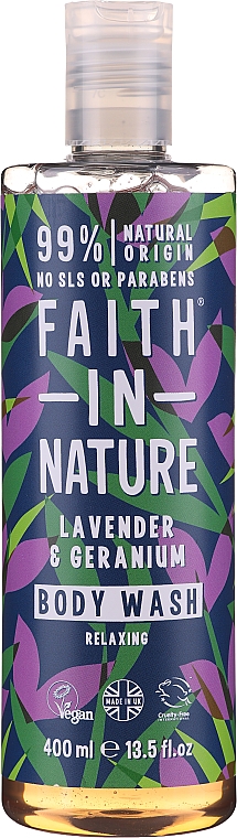 Uspokajający żel pod prysznic Lawenda i geranium - Faith in Nature Lavender & Geranium Body Wash — Zdjęcie N1