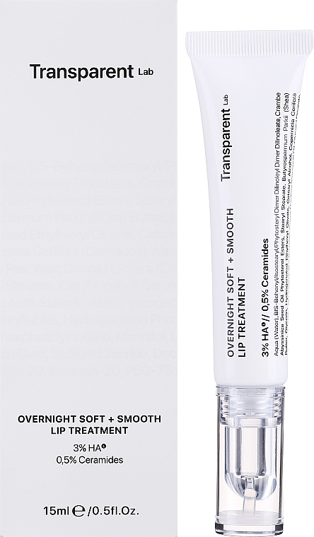 Maska naprawcza do ust - Transparent Lab Overnight Soft + Smooth Lip Treatment Niche Beauty Lab — Zdjęcie N1