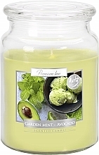 Świeca aromatyczna premium w szkle Mięta i awokado - Bispol Premium Line Aura Garden Mint & Avocado — Zdjęcie N1