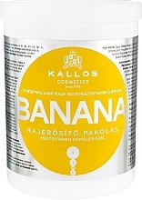 Maska wzmacniająca włosy z ekstraktem z banana i kompleksem witamin - Kallos Cosmetics Banana Mask — Zdjęcie N4