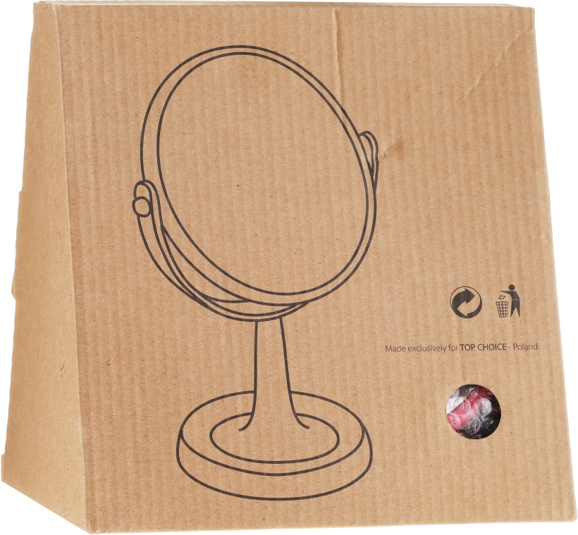Lusterko na podstawce 85734, okrągłe, 15,5 cm, fioletowe - Top Choice Colours Mirror — Zdjęcie N2