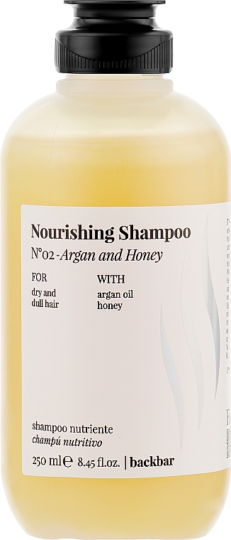 Szampon do włosów Olejek arganowy i miód - Farmavita Back Bar No2 Nourishing Shampoo Argan And Honey