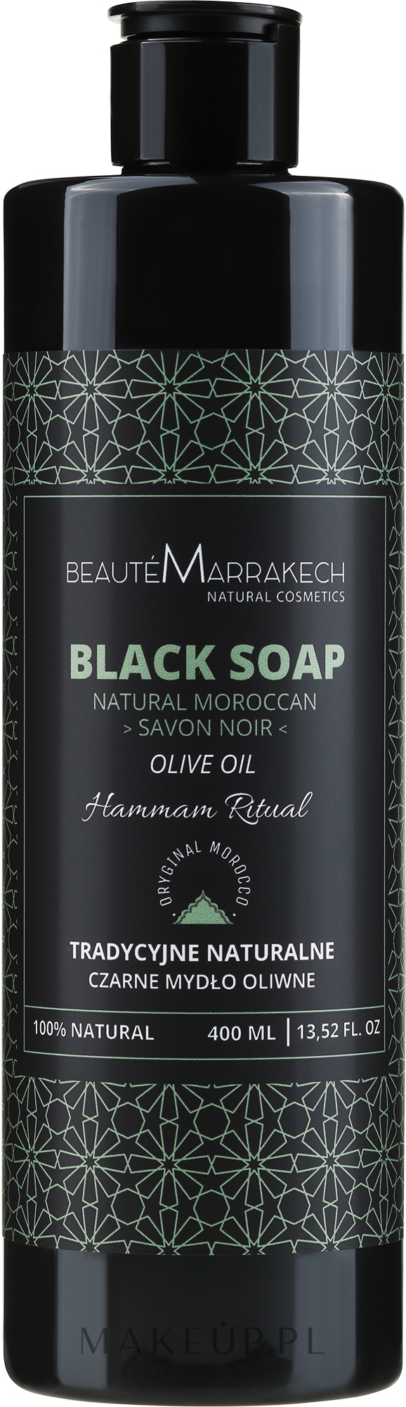 Czarne mydło pod prysznic Naturalna oliwa - Beauté Marrakech Shower Black Soap Olive Oil — Zdjęcie 400 ml