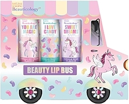 Zestaw - Baylis & Harding Beauticology Candy Beauty Lip Bus Gift Set (lip/gloss/3x8ml) — Zdjęcie N1