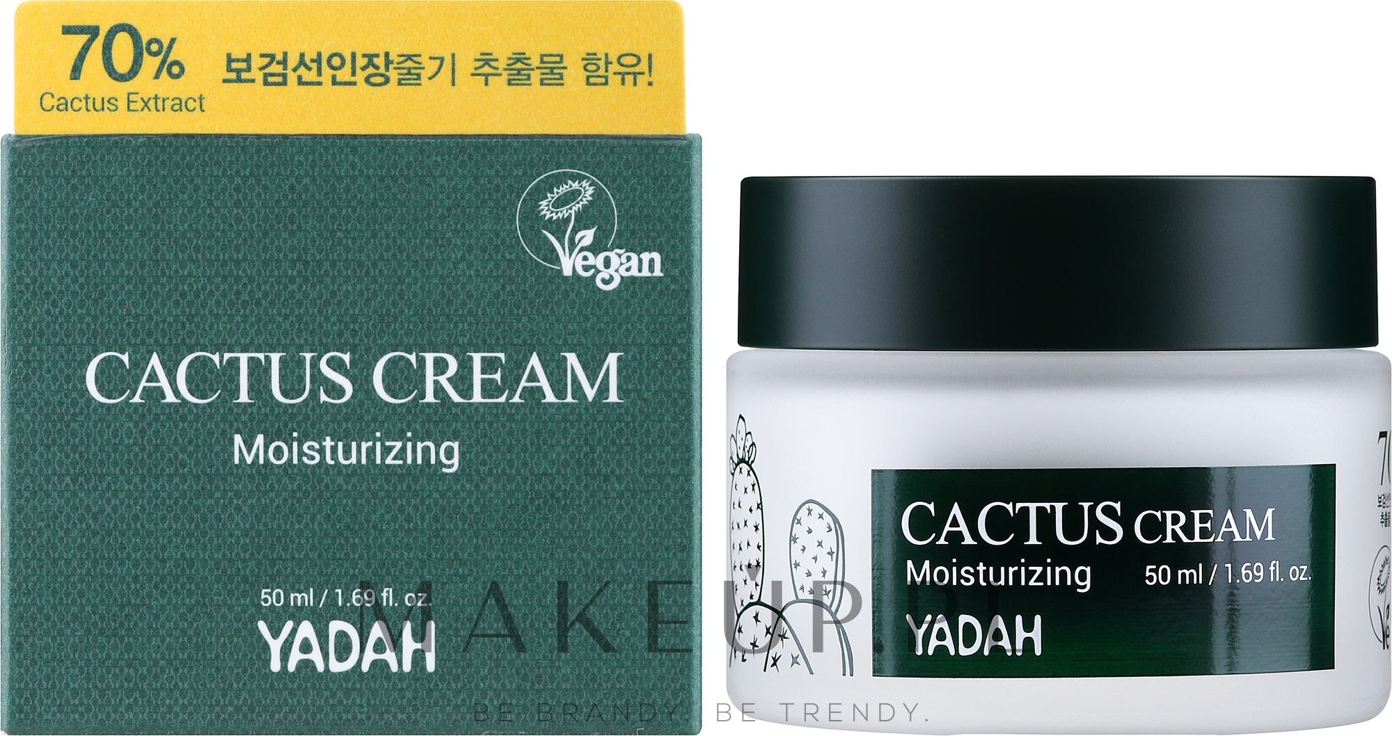 Nawilżający krem ​​do twarzy, Cactus - Yadah Moisturizing Cactus Cream — Zdjęcie 50 ml