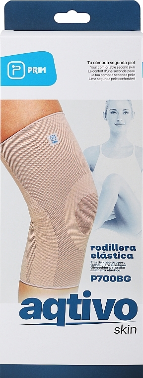 Elastyczna opaska na kolano, rozmiar M - Prim Aqtivo Skin P700BG — Zdjęcie N1