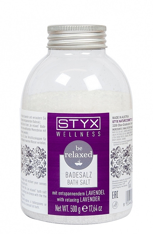 Lawendowa sól do kąpieli - Styx Naturcosmetic Be Relaxed Lavender Bath Salts — Zdjęcie N1